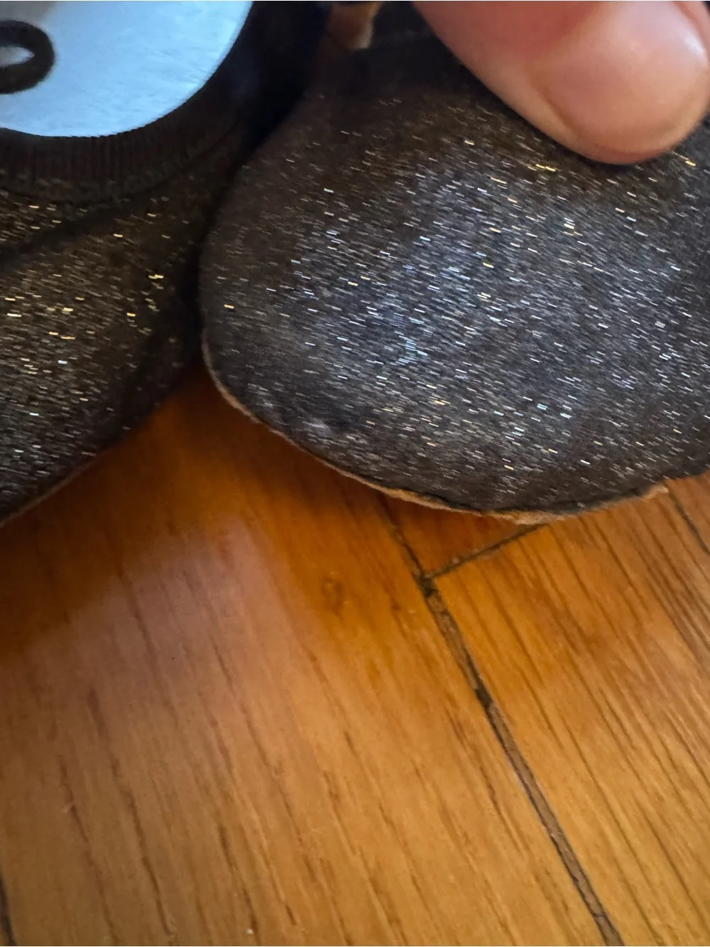 Repetto Cendrillon Black Glitter Ballet Flats with Bow Accent